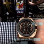 Audemars Piguet Royal Oak Offshore Replica Rose Gold Watch Black Dial